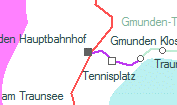 Gmunden Hauptbahnhof szolgálati hely helye a térképen