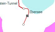 Ebensee szolgálati hely helye a térképen