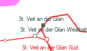 St. Veit an der Glan szolgálati hely helye a térképen
