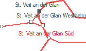 St. Veit an der Glan Süd szolgálati hely helye a térképen
