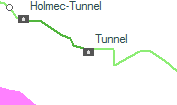 Tunnel szolglati hely helye a trkpen