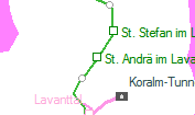 St. Andrä im Lavanttal szolgálati hely helye a térképen
