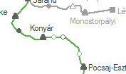 Konyári Sóstófürdő szolgálati hely helye a térképen