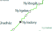 Nyrmihlydi szolglati hely helye a trkpen