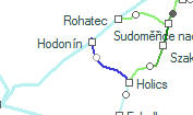 Hodonin zastávka szolgálati hely helye a térképen