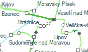 Vnorovy szolgálati hely helye a térképen
