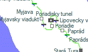 Myjavsky viadukt szolgálati hely helye a térképen
