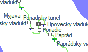 Lipovecky viadukt szolgálati hely helye a térképen