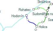 Hodonín szolgálati hely helye a térképen