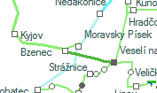 Moravsky Písek szolgálati hely helye a térképen