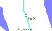 Hulín szolgálati hely helye a térképen