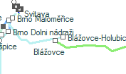 Blážovce-Holubice szolgálati hely helye a térképen
