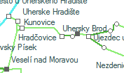 Hradčovice szolgálati hely helye a térképen