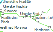 Uhersky Brod szolgálati hely helye a térképen