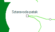 Sztaravoda-patak szolgálati hely helye a térképen