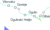 Ogulinski Hreljin szolgálati hely helye a térképen