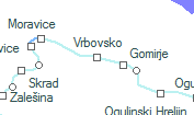 Vrbovsko szolgálati hely helye a térképen