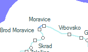 Moravice szolgálati hely helye a térképen