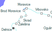 Žrnovac szolgálati hely helye a térképen