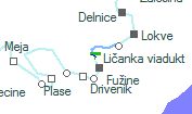 Ličanka viadukt szolgálati hely helye a térképen