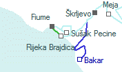 Rijeka Brajdica szolgálati hely helye a térképen