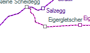 Eigergletscher szolgálati hely helye a térképen