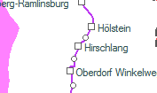 Hirschlang szolgálati hely helye a térképen