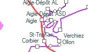 Aigle-Hôpital szolgálati hely helye a térképen