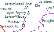 Leysin-Village szolgálati hely helye a térképen