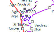 Aigle-Dpt ASD szolglati hely helye a trkpen