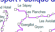 Les Planches szolgálati hely helye a térképen