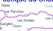 Les Aviolats szolgálati hely helye a térképen