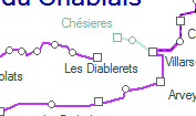 Les Diablerets szolgálati hely helye a térképen