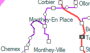 Monthey-En Place szolgálati hely helye a térképen