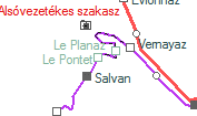 Le Pontet szolgálati hely helye a térképen