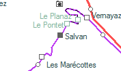 Salvan szolgálati hely helye a térképen