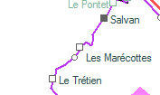 Les Marécottes szolgálati hely helye a térképen