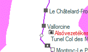 Vallorcine szolgálati hely helye a térképen