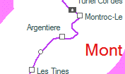 Argentiere szolgálati hely helye a térképen