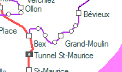 Grand-Moulin szolgálati hely helye a térképen