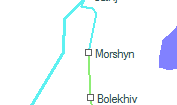 Morshyn szolgálati hely helye a térképen