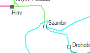 Szambir szolgálati hely helye a térképen