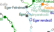 Eger szolgálati hely helye a térképen