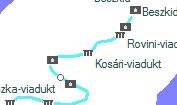 Kosári-viadukt szolgálati hely helye a térképen