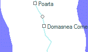 Domasnea Cornea szolgálati hely helye a térképen
