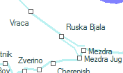 Ruska Bjala szolgálati hely helye a térképen