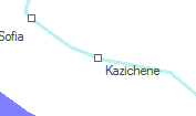 Kazichene szolgálati hely helye a térképen