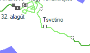Tsvetino szolgálati hely helye a térképen