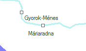 Máriaradna szolgálati hely helye a térképen