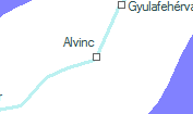 Alvinc szolgálati hely helye a térképen